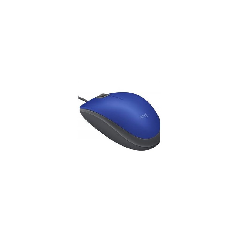 Mouse LOGITECH M110 Azul Alámbrico Óptico 1000 DPI TL1