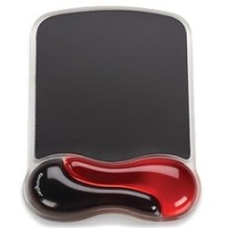 Alfombrilla para Ratón y Reposamunecas Kensington® Duo Gel Rojo Negro P5116 IDCARDKR2K