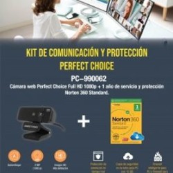Kit Cámara Web Autofocus  Antivirus PC99062 cámara web USB autofocus PC320500 mas antivirus Norton 1 Ano 1 Equipo 360 ESTÁNDAR.
