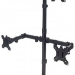 461566 Soporte para cuatro monitores movimiento con brazos de doble articulación monitores LCD de 13 pulgadas a 32 pulgadas hast