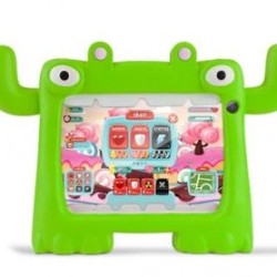 TABLET VORAGO PAD7KIDS 7 PULGADAS ANDROID 11 QUADCORE 2GB 32GB DUALCAM WIFI BT GMS FUNDA VERDE IDCARDKR2K