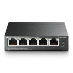 Switch no administrable (TLSG1005P) de (5) puertos 10/100/1000 Mbps (4) Puertos POE  TL1