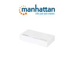 Manhattan 560702 Switch De Escritorio Gigabit Ethernet De 8 Puertos De Plástico Para Escritorio Ieee 802.3az (ethernet De Eficie