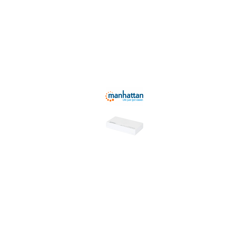 Manhattan 560702 Switch De Escritorio Gigabit Ethernet De 8 Puertos De Plástico Para Escritorio Ieee 802.3az (ethernet De Eficie
